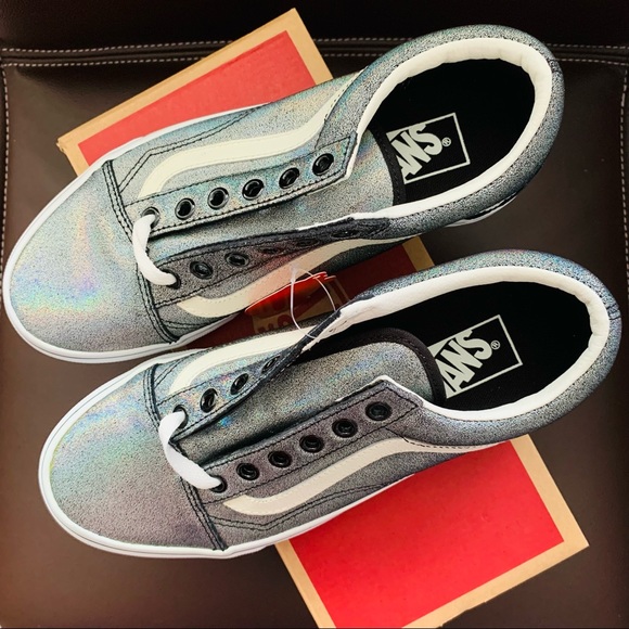 New ❤️‍🔥 NEW Vans Old Skool Prism Suede Iridescent Rainbow Skate Shoes - Picture 2 of 5